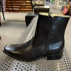 Botines de piel con cierre para hombre