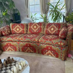 Vanguard Furniture Scalloped Edge Three Seat Sofa