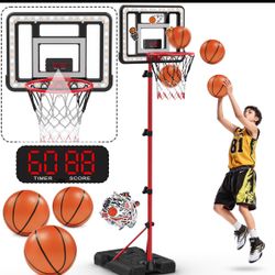 Adjustable Basketball Hoop Set - Adjustable Ht 148-179