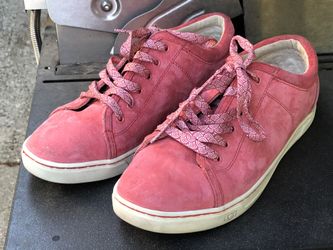 UGG TOMI 1008492 Scallop Pink w/ CRF Water Resistant Suede Sneakers Shoes 9.5