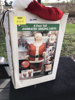 4ft y’all animated Santa Claus with box