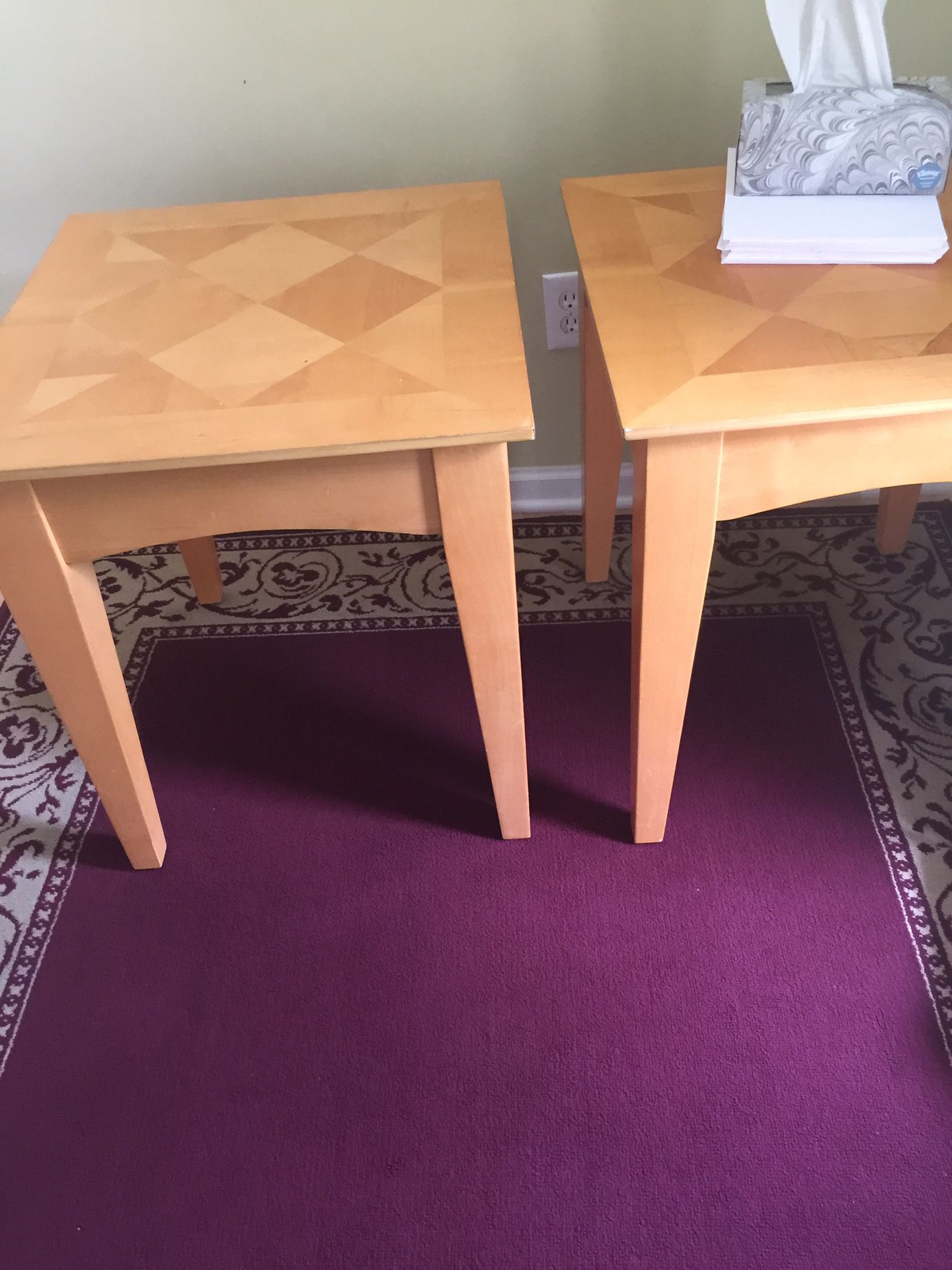 Wood two coffee table or end tables for sale