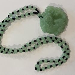 This exquisite Burmese handmade natural jade necklace symbolizes wealth and good fortune! A warm blessing for precious moments in life!