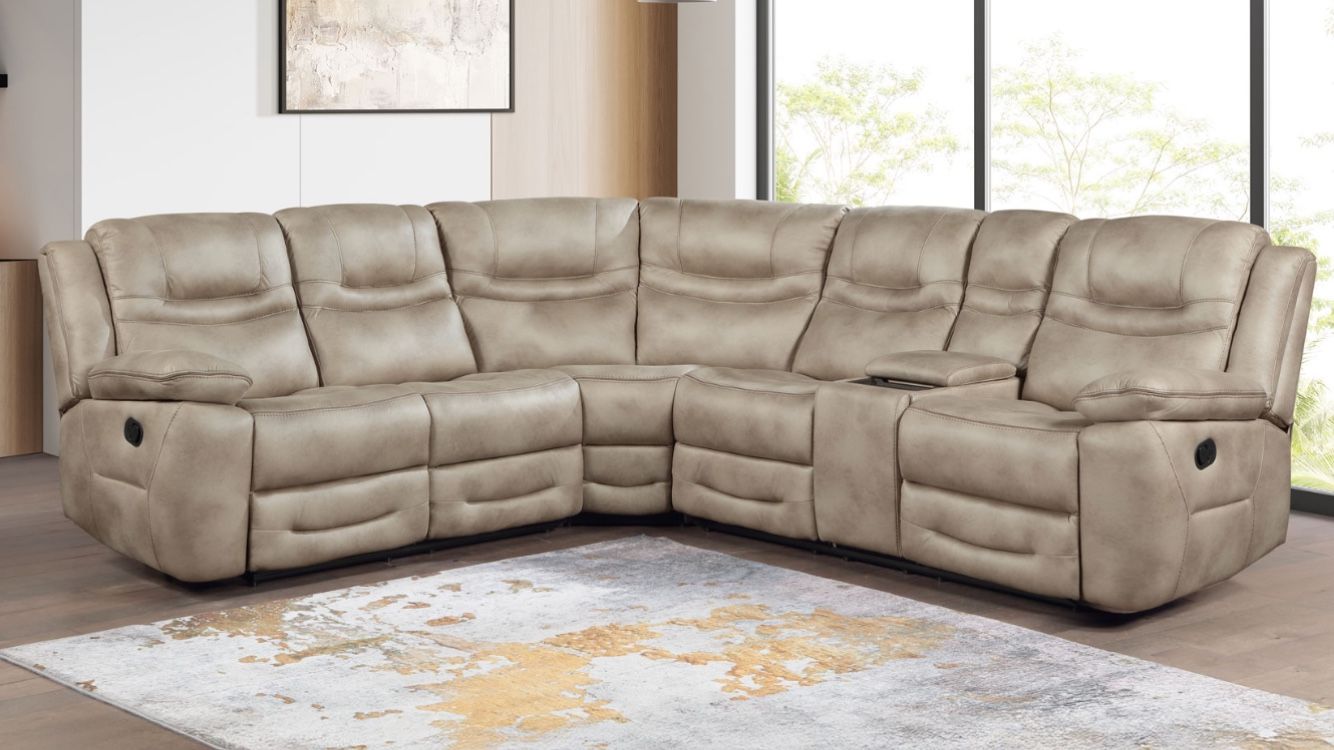Shelton Stone Manual Reclining Sectional! 