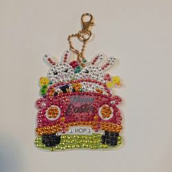 Blingy Happy Easter Car Keychain