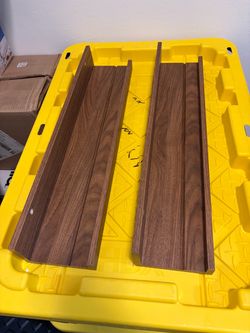 Wood Grain Aluminum Channel Trim Pieces – Set of 2