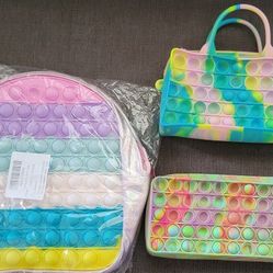 Pop Fidget Backpack & Little Purse