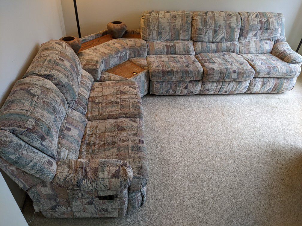 Sectional Sofa With Rocking Chair. CASH ONLY , LAZBOY Furniture Store