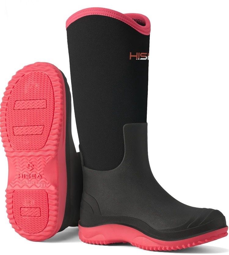 Women’s Waterproof Neoprene Work Boots Size 9.5 Women Size 10 Women Knee High Rain Boots Deck Boots Winter Boots Insulted Boots Rain Boots