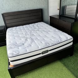 Cal King Bed , Dresser And Beauty Rest Mattress $400.00