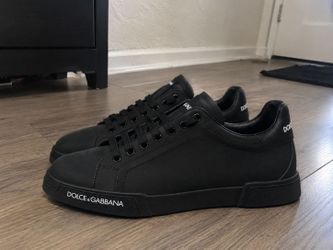 Dolce & Gabbana Black Low-Top Portofino Sneakers