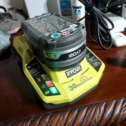 Ryobi 18 VOLT 30 Minute Quick Charger W/ Battery