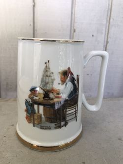 Norman Rockwell porcelain tankard