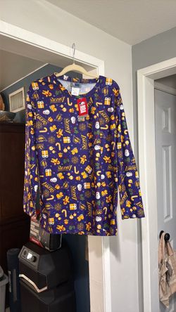 NBA Los Angeles Lakers Top & Bottom Christmas Long Sleeve Shirt