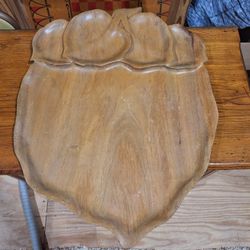 Extra Large Vintage Hand Carved Ohai Wood Leaf Tray Centerpiece Decor from Hawaii