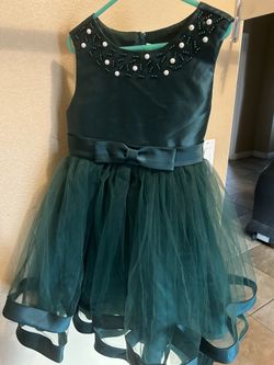 Little Girl Emerald Dress
