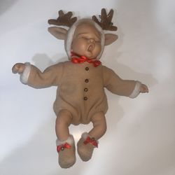 ASHTON DRAKE/SANDY FABER CLOTH & VINYL "RINGLE DEER"DOLL