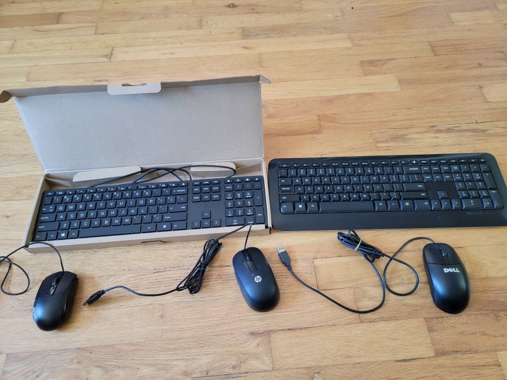 3 Computer Mice & 2 Keyboards –(Compared $50)