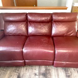 Lether couch auto recliner 