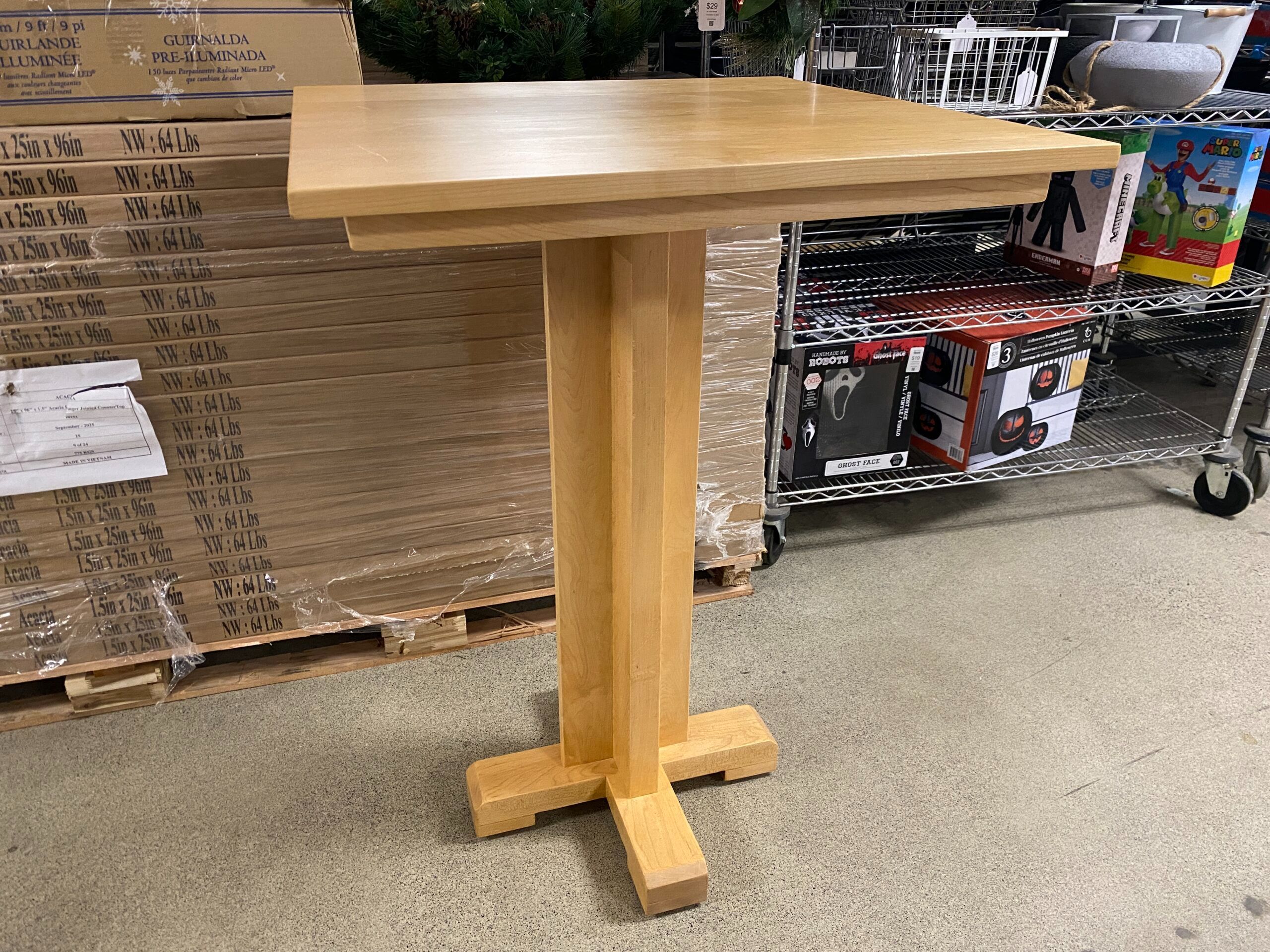 Blonde Square Counter Table