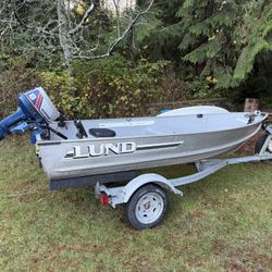 Lund WC-12 Fishing Boat & 8hp Nissan Outboard