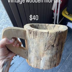 Vintage Wooden Mortar/bowl