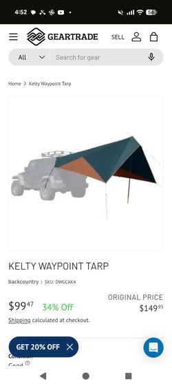 Kelty waypoint tarp