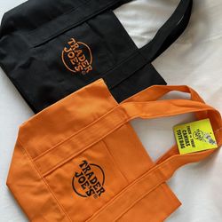 Trader Joe’s Canvas Tote Bags – Black & Orange