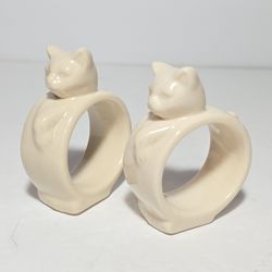 2 Cat Napkin Rings