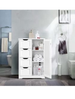 Brand new wooden floor cabinet white