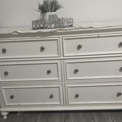 White Wood White Dresser Mirror Include $170