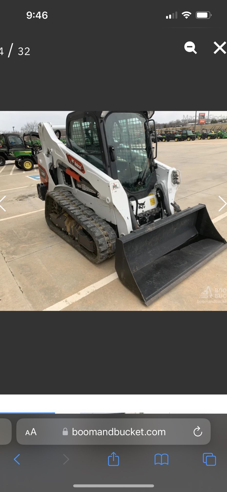 Bobcat Tractor, 2021 Red, And White 