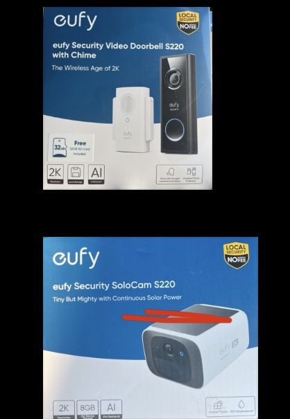 Eufy Doorbell & Tiny Outdoor Solar Power Package Deal 