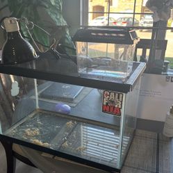 Fish Or Lizard Tank 20gallon Lamp For Reptiles Cricket Box With net
