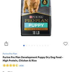 Purina Pro Plan Puppy Dog Food 18LB NEW 