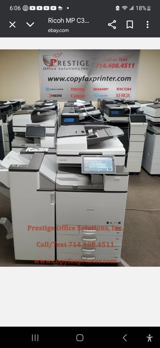Ricoh MPC Color 3504 Copier\ Printer \Scanner 