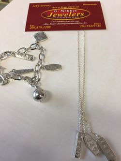 Sterling silver chain & bracelet