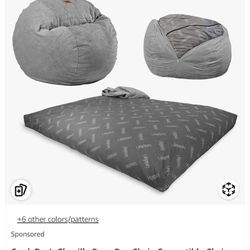 Must Sell Today! Bean Bag Chair With Convertible Full Mattress