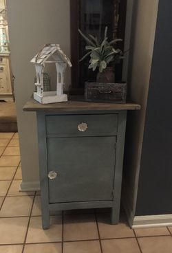 Antique cabinet with one drawer and one door