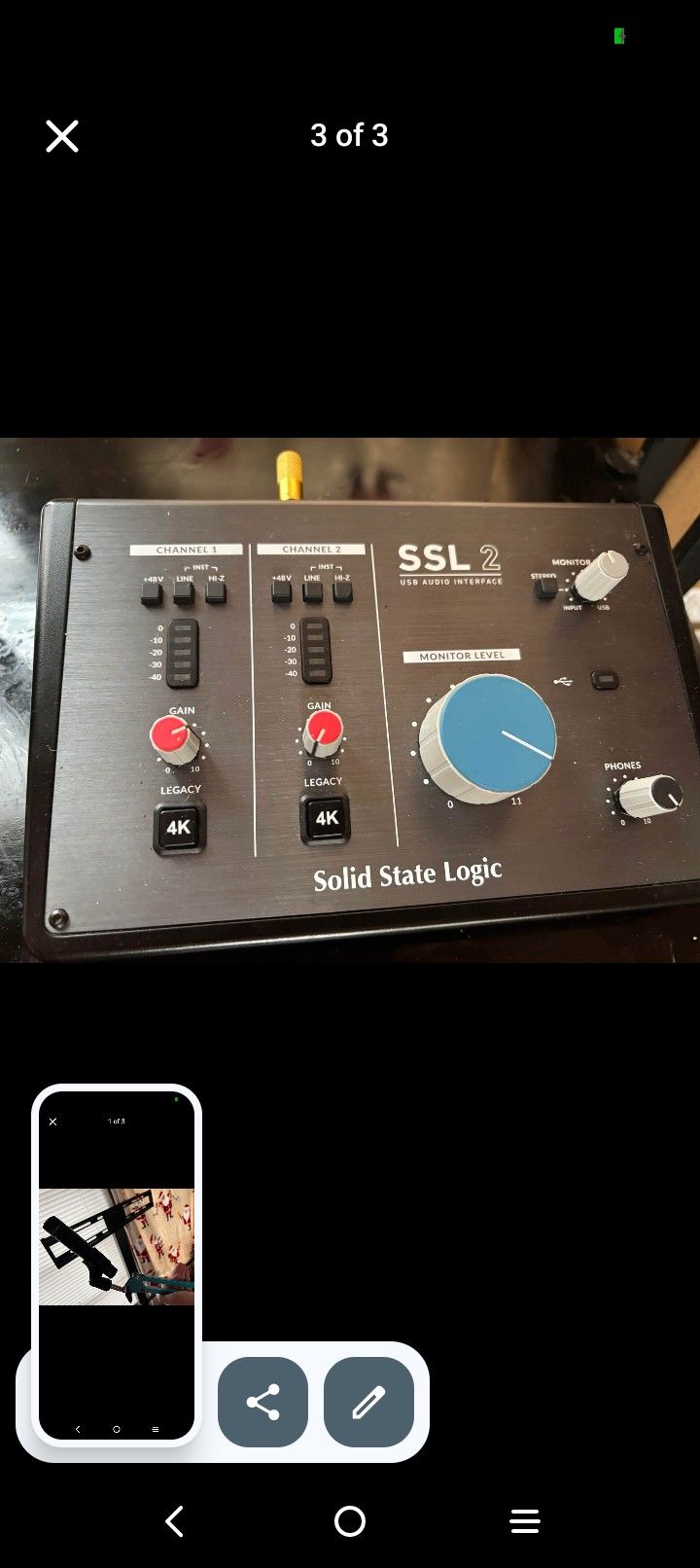 Ssl2 Two Shure Sm57 Mics And Mackie Speakers Word Cords Mic Stands Included