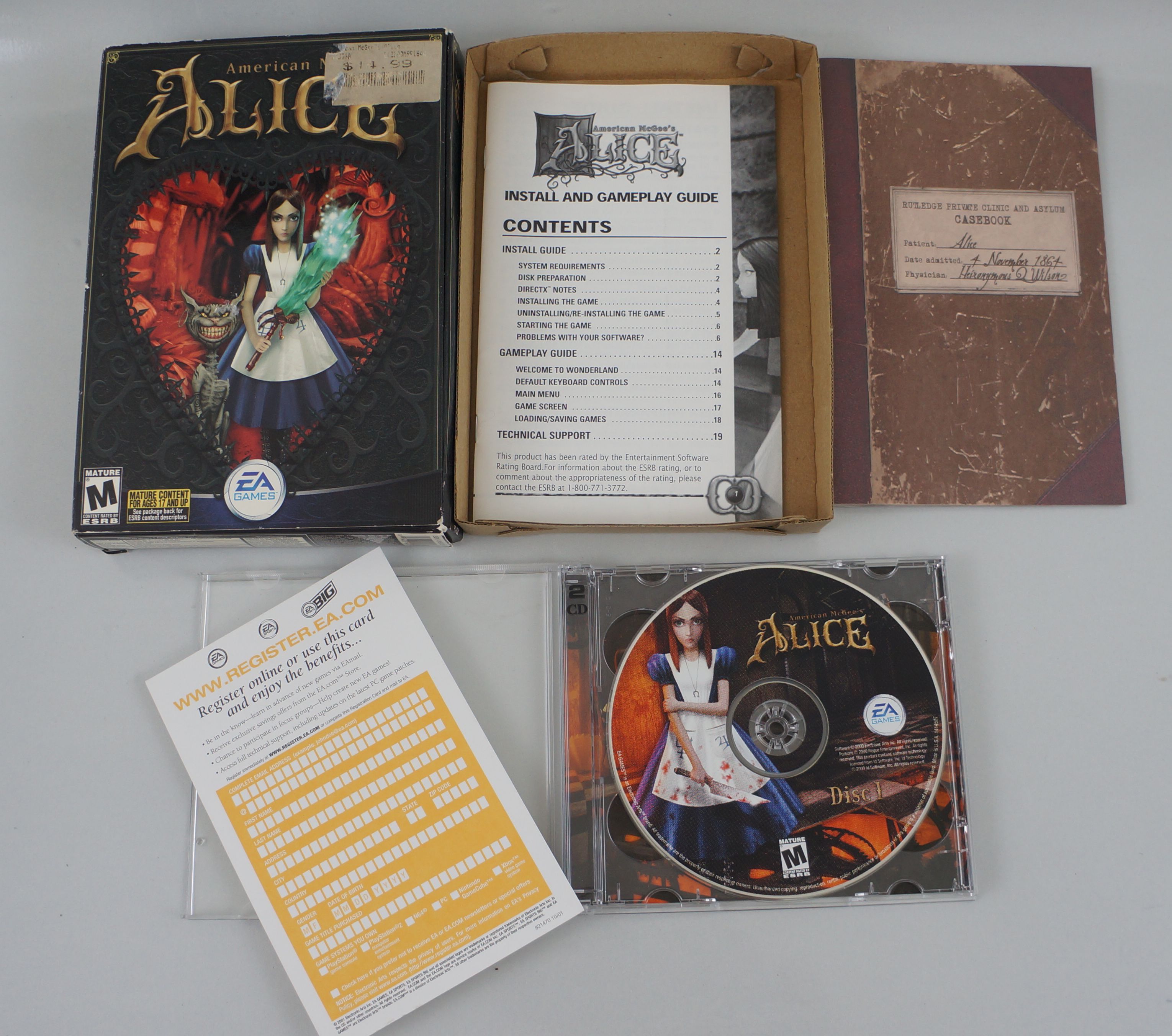 American McGee's ALICE Big Box PC Game Windows 2000 Complete