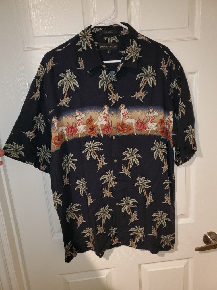 Black Croft + Barrow Hawaii Shirt (Size L)