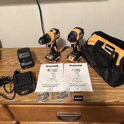 EWORK Cordless Drill and Impact Driver Set