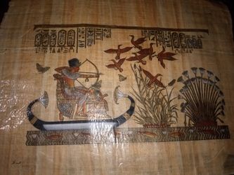 GORGEOUS Genuine Papyrus 12"x17"  Egyptian Hand Art
