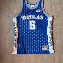 Size Large - Mitchell And Ness NBA Basketball Swingman Jersey Dallas Mavericks Sneaker Politics - New Era 47