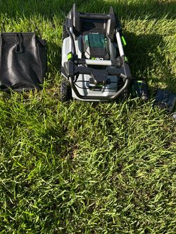 New Ego 2110 push mower 56v battery powered;  complete with bagger, battery and charger.