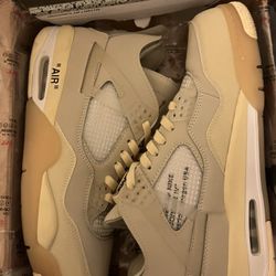 Men’s Authentic Retro Off White Jordan 4 Size 12