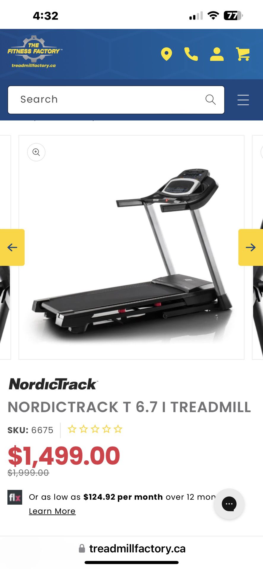 Sale!!! NORDICTRACK T 6.7 I TREADMILL