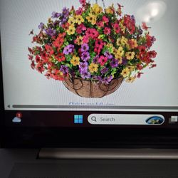 Artificial Faux Hanging Basket