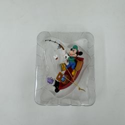 Enesco Treasury Disney Mickey Mouse Holiday Goin Fishing Christmas Ornament Wbox